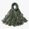 190x80cm Crinkle Hijab for Women Muslim Scarf Shawl Tie-dye Headscarf Solid Color Islamic Turban Ramanda