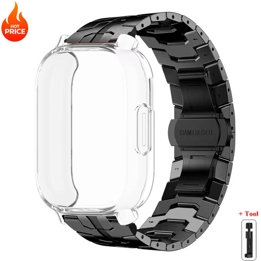 Carcasă+Curea Pentru Redmi Watch 5 Active Husa Moale din TPU Pentru Xiaomi Redmi Watch 5 Lite Brățară Metalică de Lux Brățară din Oțel Inoxidabil