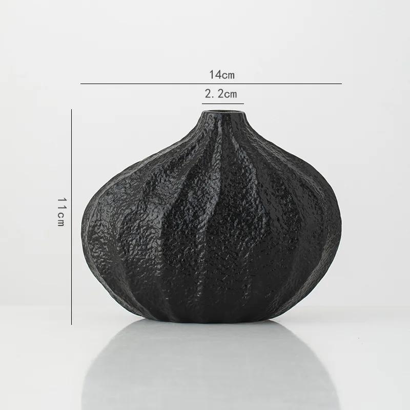 

Black Minimalist Creative Decoration with Dried Flowers Flower Vases Entrance Desk Living Room Floral Arrangements Flower Vase