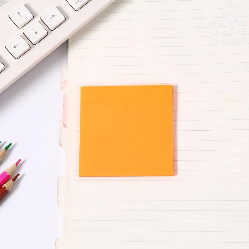 Transparent Colored PET Sticky Notes - Reusable, See-Through, Fluorescent Index Stickers