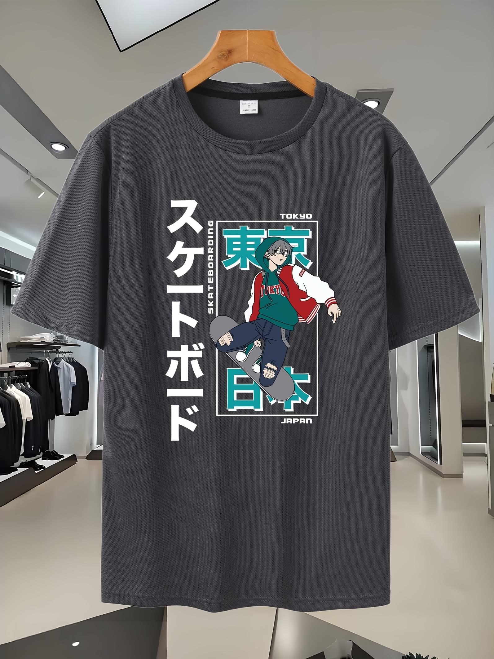 Tokyo Anime Graphic T-shirt - Breathable Mesh M