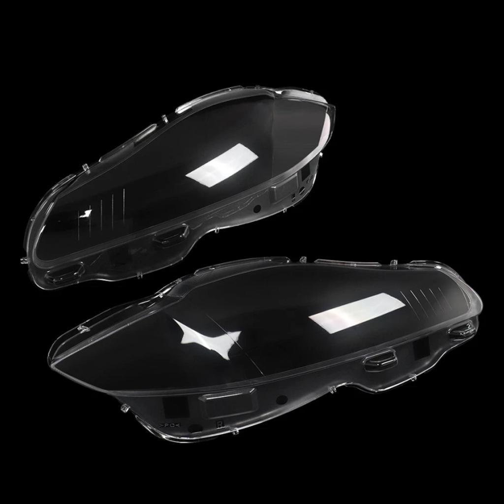 Pair Front Headlight Lens Cover Shell Clear For Jaguar XJ XJL 2010-2019