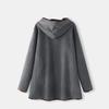 Damenmode Winter Kapuzenjacke Locker Bedruckt Langarm Baumwolle