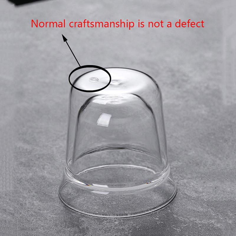 FOME 1/2pcs Double-walled Glass Coffee Cup Clear Insulated Espresso Cups Heatresist Milk Teacup Brandy Wine Drinking Glasses