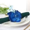 3pcs European minimalist style dancing orchid fake flower napkin ring hotel table simulation flower napkin clasp drool cloth