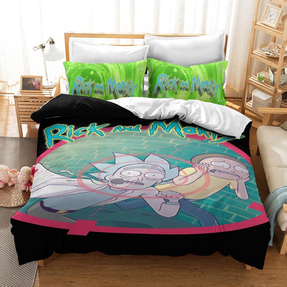 Bedding Kit Rick Morty Ii Series Size Three-Piece Quilt Cover