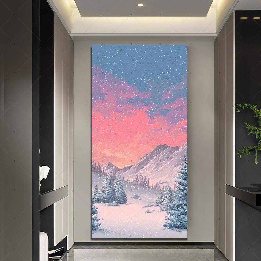 Copertura per Porta Scena Invernale con Neve Sfondo Fotografia Foresta Bianca Forniture Decorazioni Festa di Natale Interno Esterno