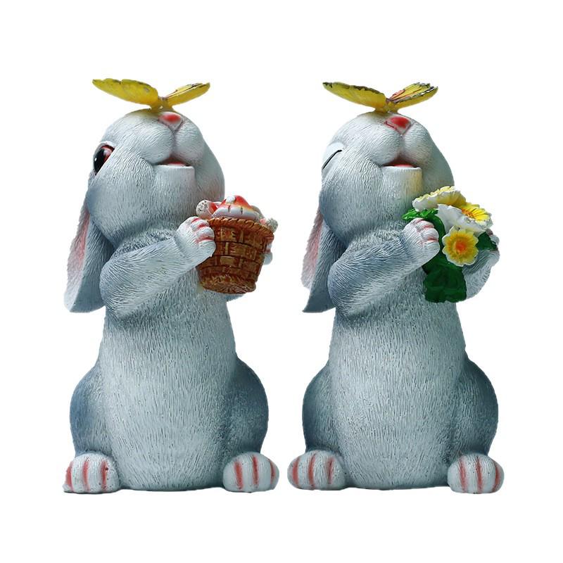 Outdoor Solar Rabbit-Shaped Light - Creative Garden Resin Ornament