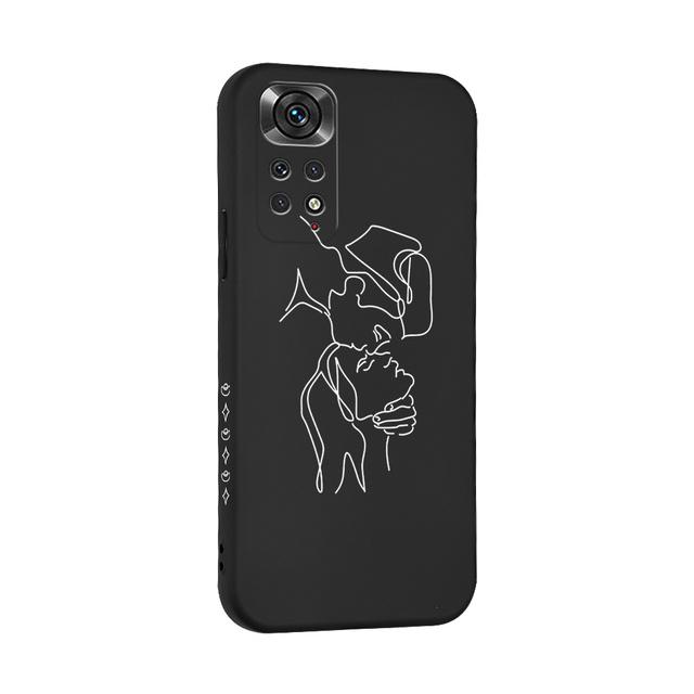 

Чехол с рисунком линии для Xiaomi Redmi Note 11 Pro Plus 10 9 Pro Max, чехол Note 11S 11T 10T 10S 9T 9S 8 7 Pro, силиконовый чехол Redmi Note11S 4G