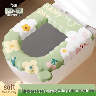 Wash-Free Waterproof Toilet Seat Cushion Cover - Universal for All Seasons