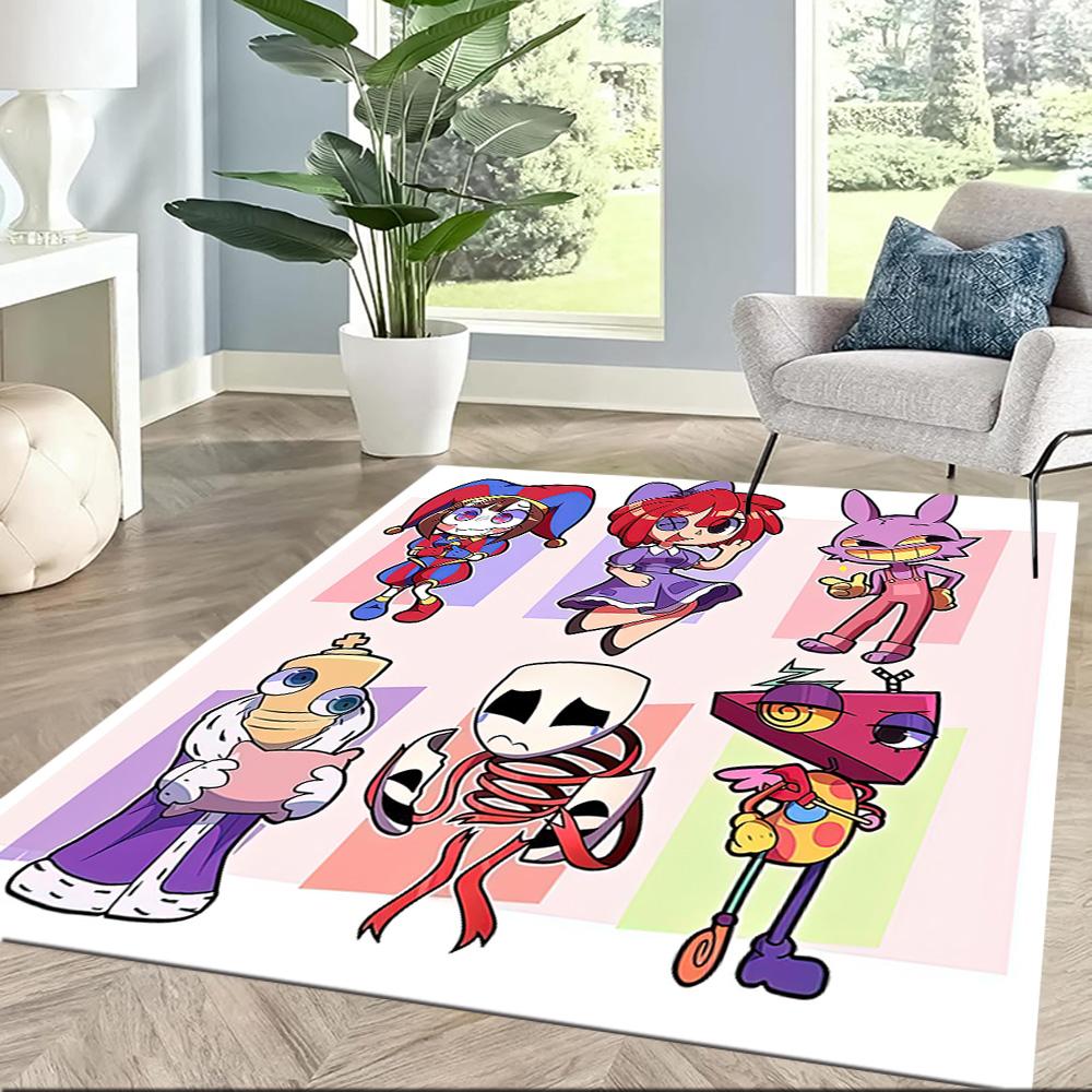 Digital Circus3 Square rugs are a great choice for living rooms, bedrooms, home décor, and as gifts.