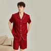 6A Grad 19 Momme Maulbeerseide Herren Kurzarm Oberteil & Shorts Pyjama - Schwer, Luxuriöse Sommer Homewear