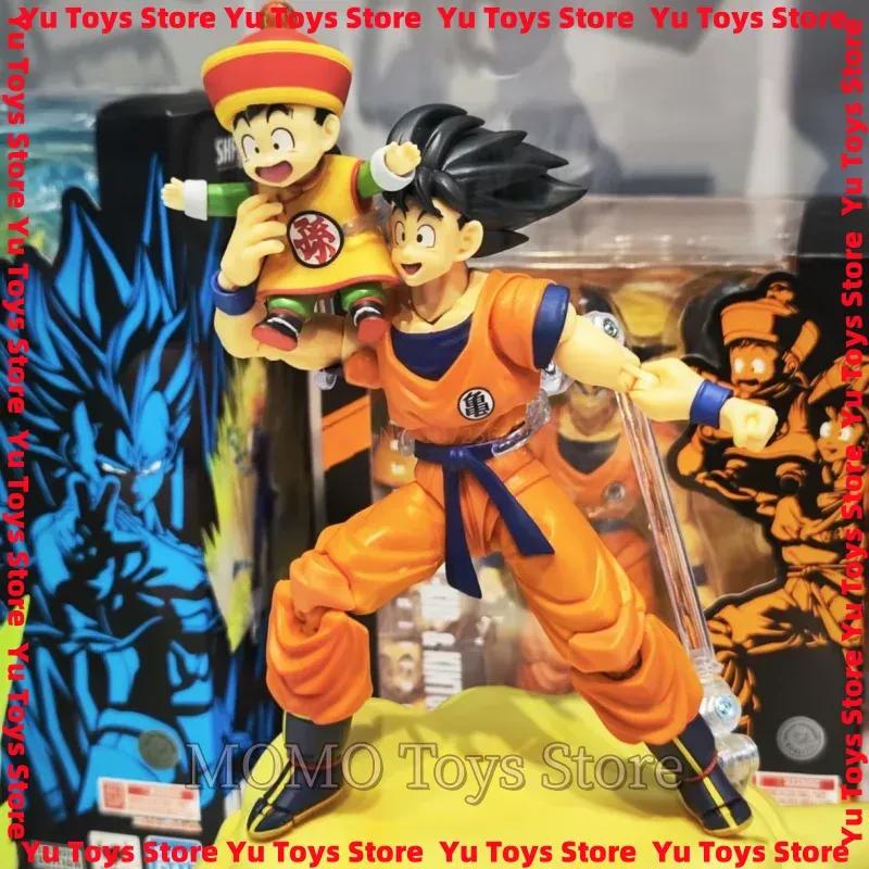 Official Demoniacal Fit Shf Super Saiyan Son Goku & Son Gohan Kid Kintoun Action Figures Dbz Figurine In Stock