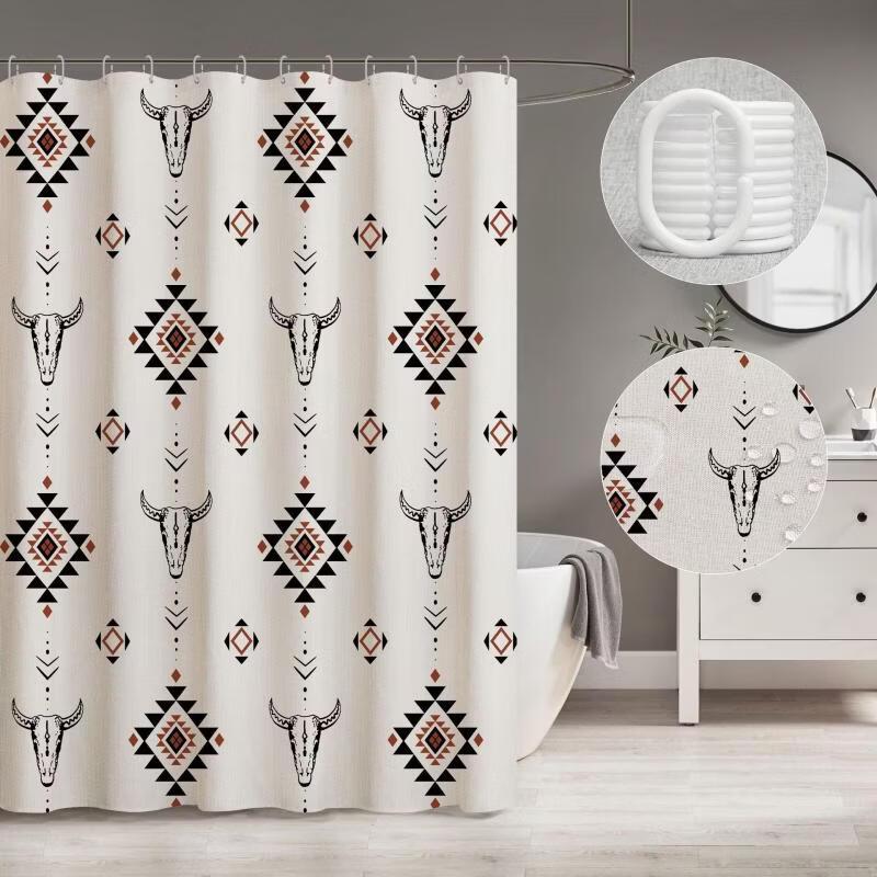 

Handun Retro Nordic Waterproof Shower Curtain