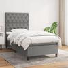 Exclusive House - Slatted Bed Base with Mattress Dark Grey 80x200 Cm Fabric