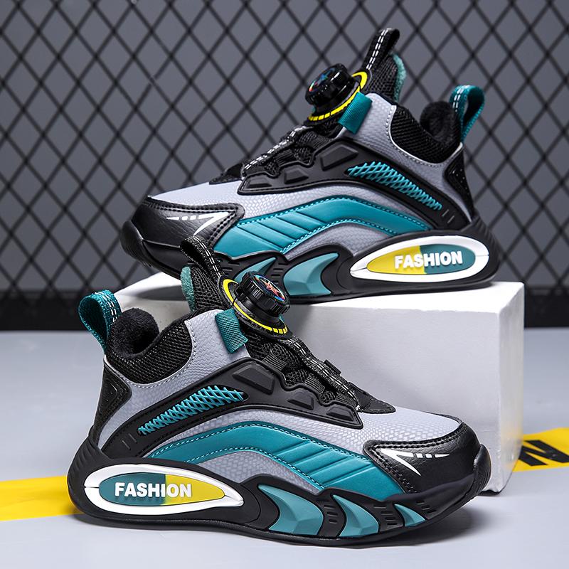 

Детская мода осень и зима дышащая повседневная обувь для детей бег спорт студенты девочки трендовые удобные кроссовки для спортзала 29 зелёный/чёрный