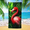 Dark Tropical Flamingo Beach Towel Vibrant Jungle Art Towel for All Ages Great for Pool Days and Family Outings