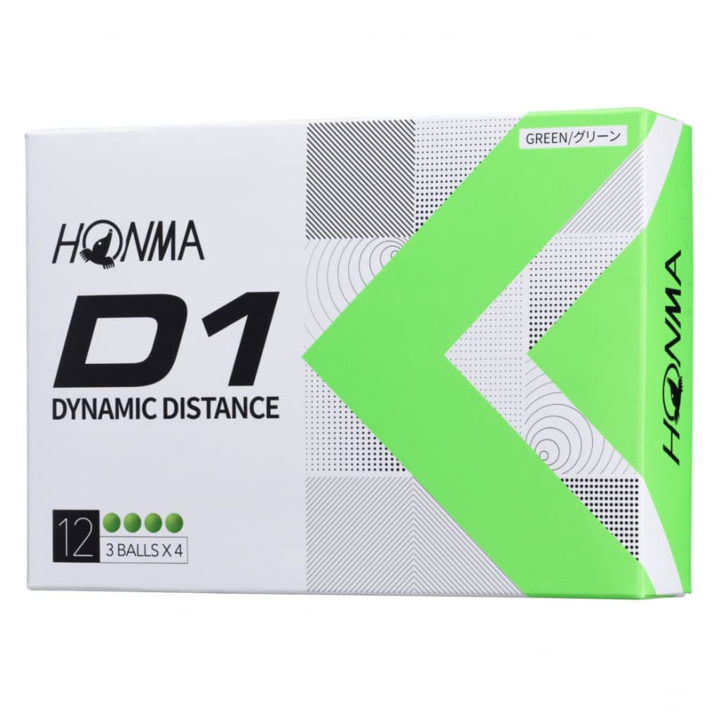 

Honma Golf D1 2022 Model BT2201 GR Green 3 Dozen (36 Balls) Officially Licensed Golf Balls
