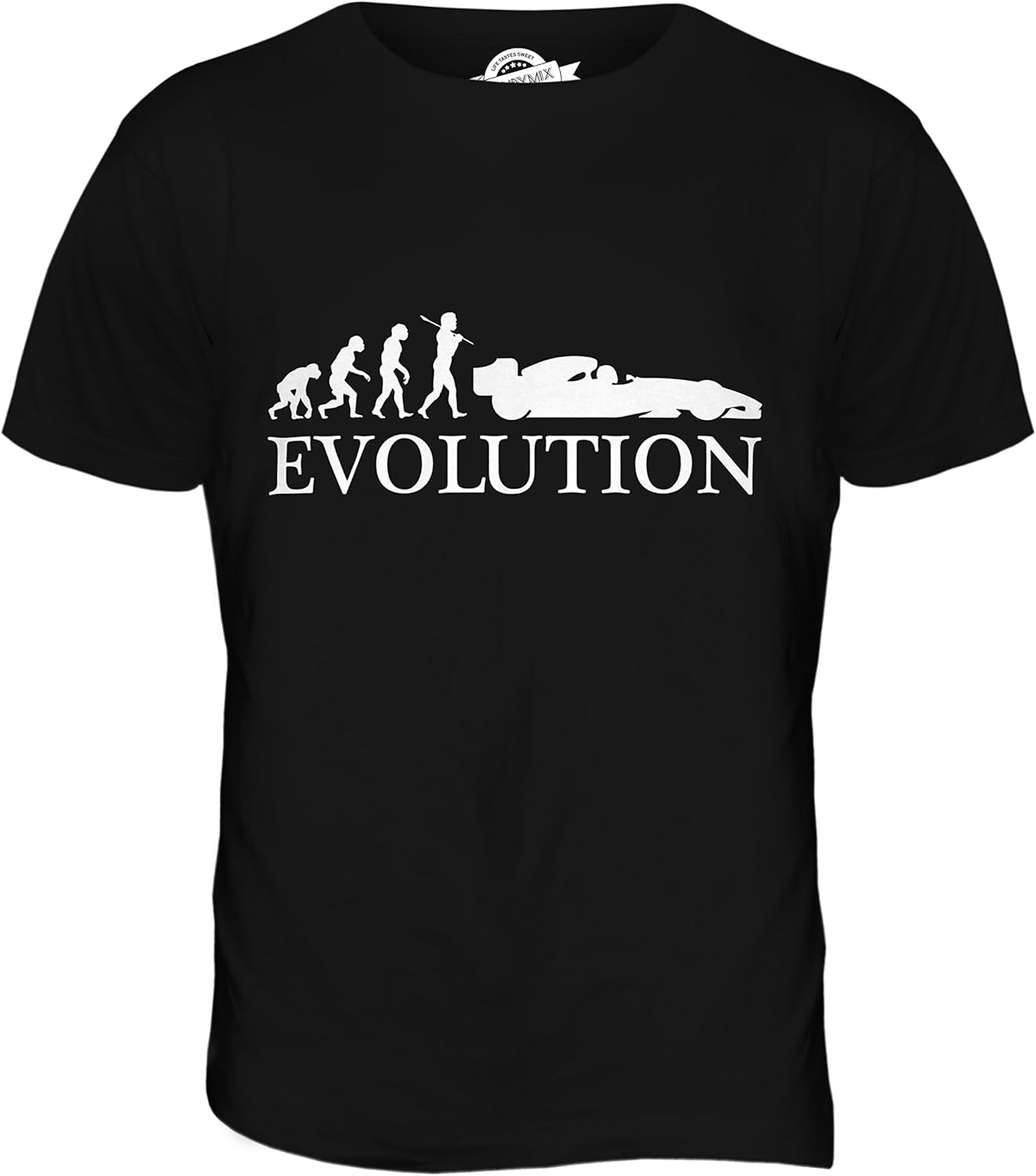 Motor Racing Evolution of Man Mens T Shirt Top T-Shirt M чёрный