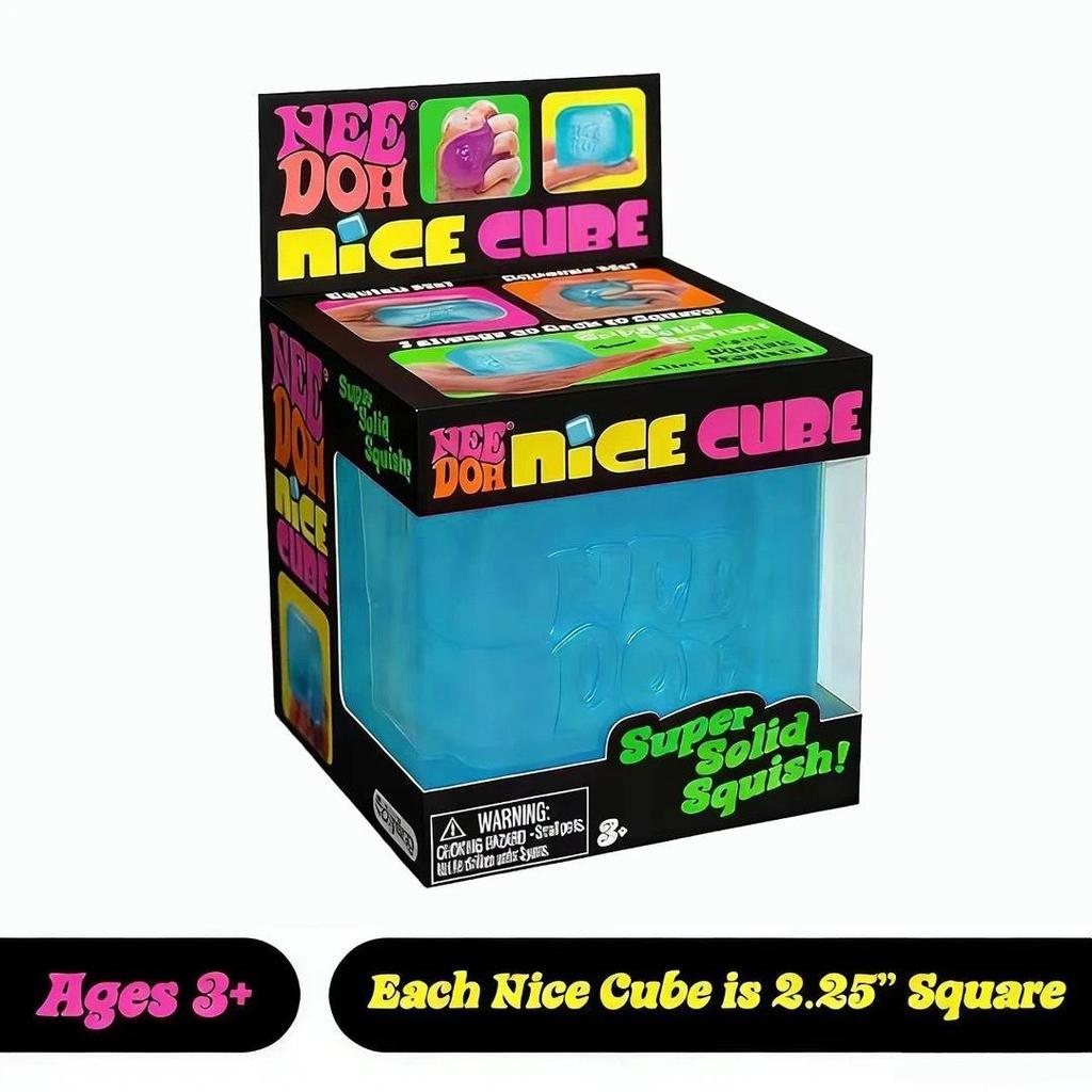 Jelly Cube 400g XL Transparent Ice Squishy Toy - Stress Relief Non-Newtonian Squeeze Cube