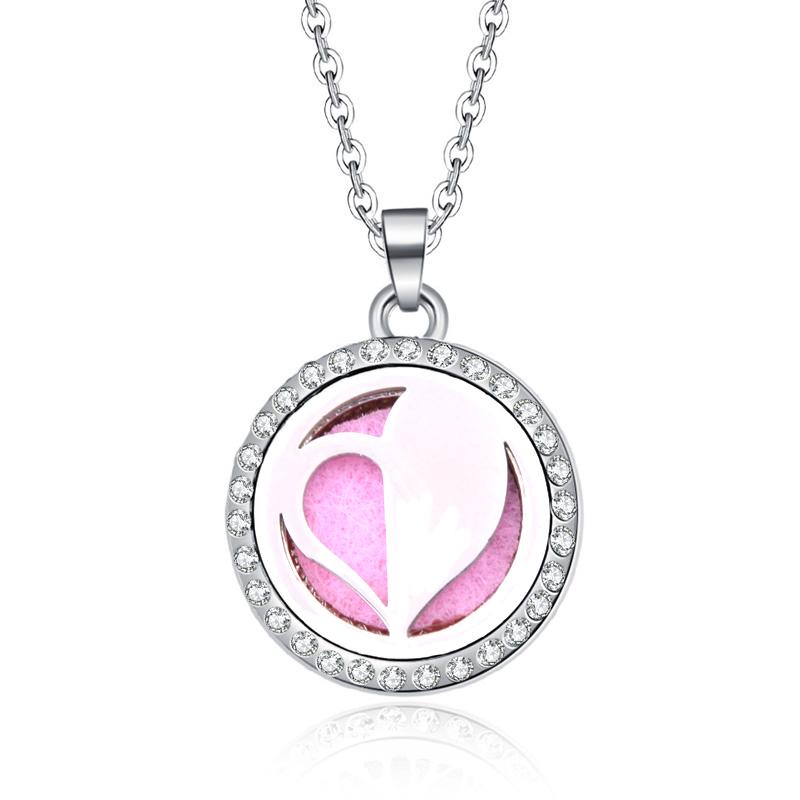 

New Stainless Steel Alloy Fashion Aromatherapy Necklace Essential Oil Diffuser Perfume Locket Pendant Women Men Jewelry Gift