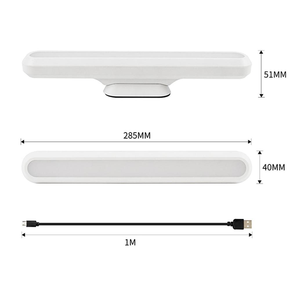 Dimmable Magnetic LED Desk Bar USB Remote Lamp under Cabinet for Gift Loft Bedside Closet ,