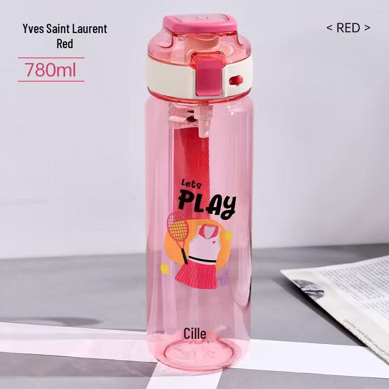 Cille Tritan Portable Straw Water Bottle