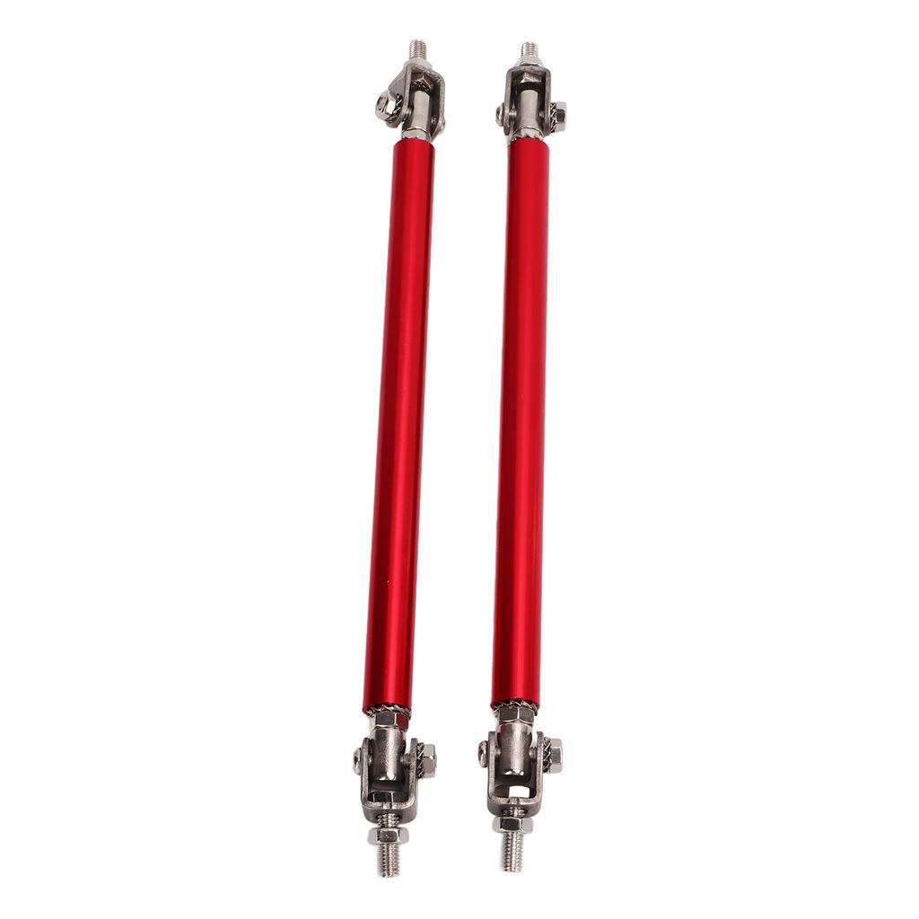 2 Pcs Bumper Lip Diffuser Rod 15cm Stretchable Stainless Steel Splitter Support Tie Pull Bar Red