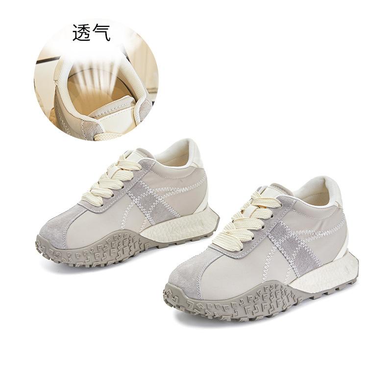 Inner height increase 6cm leather Forrest Gump shoes women's 2025 autumn new platform sports shoes versatile shoes casual dad shoes
