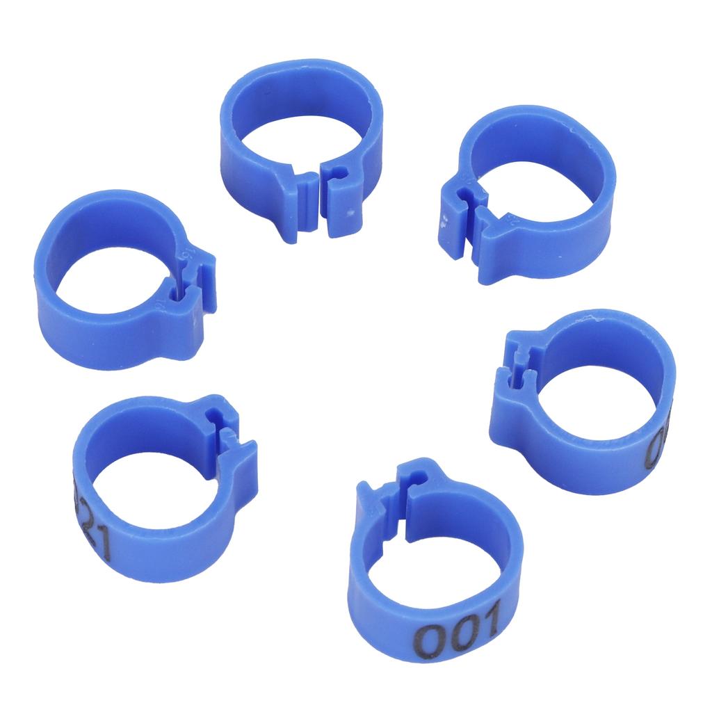 100 Pezzi Anelli per Zampe di Uccelli 10mm 001-100 Numerati Piccioni Clip di Identificazione Fornitura Avicola