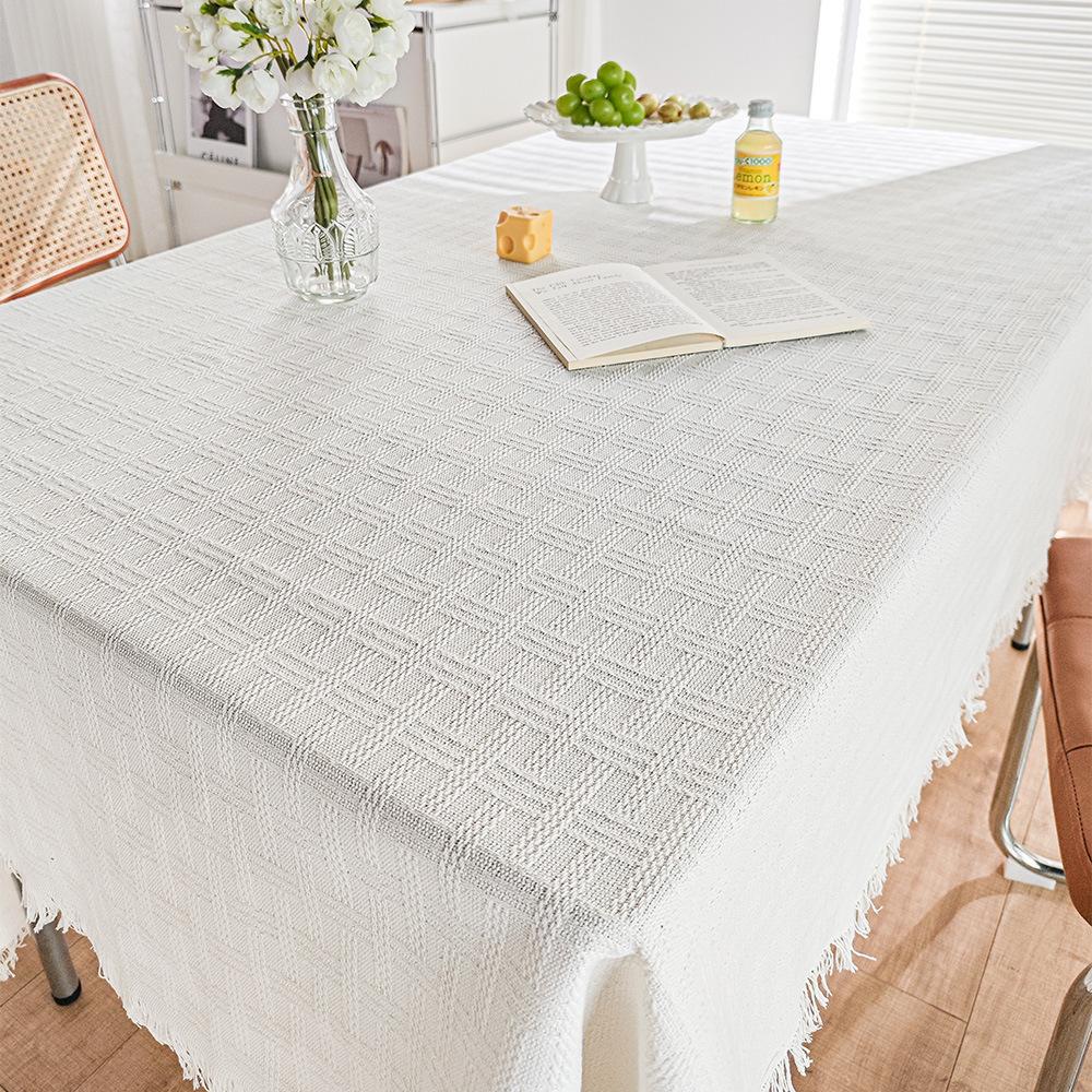 Cream French Lace Tablecloth Coffee Table Cover Cloth High-End Living Room Square Tablecloth Table Cloth Table Cloth Tablecloth