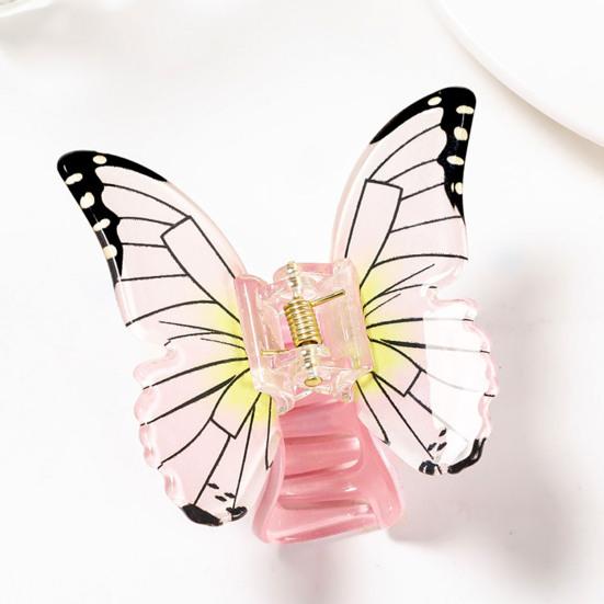 Hair Claw Butterfly Design Back Head Hair Clip Anti-slip Teeth Strong Grip Shark Hair Clip Lightweight Versatile Hair Accessory