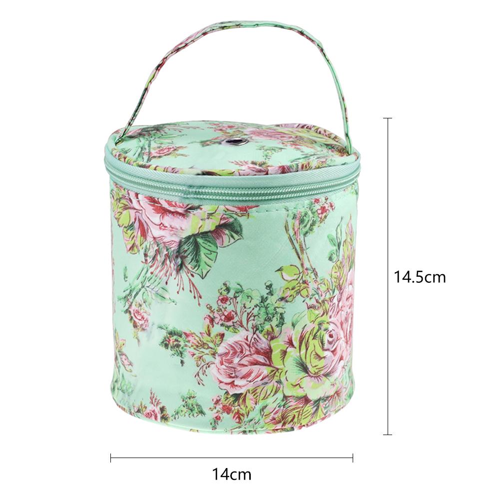 Yarn Storage Bag Portable Round Knitting Wool Yarn Bags Organizer Knitting Tote Bag With Holes Crochet Thread Sewing Accessories
