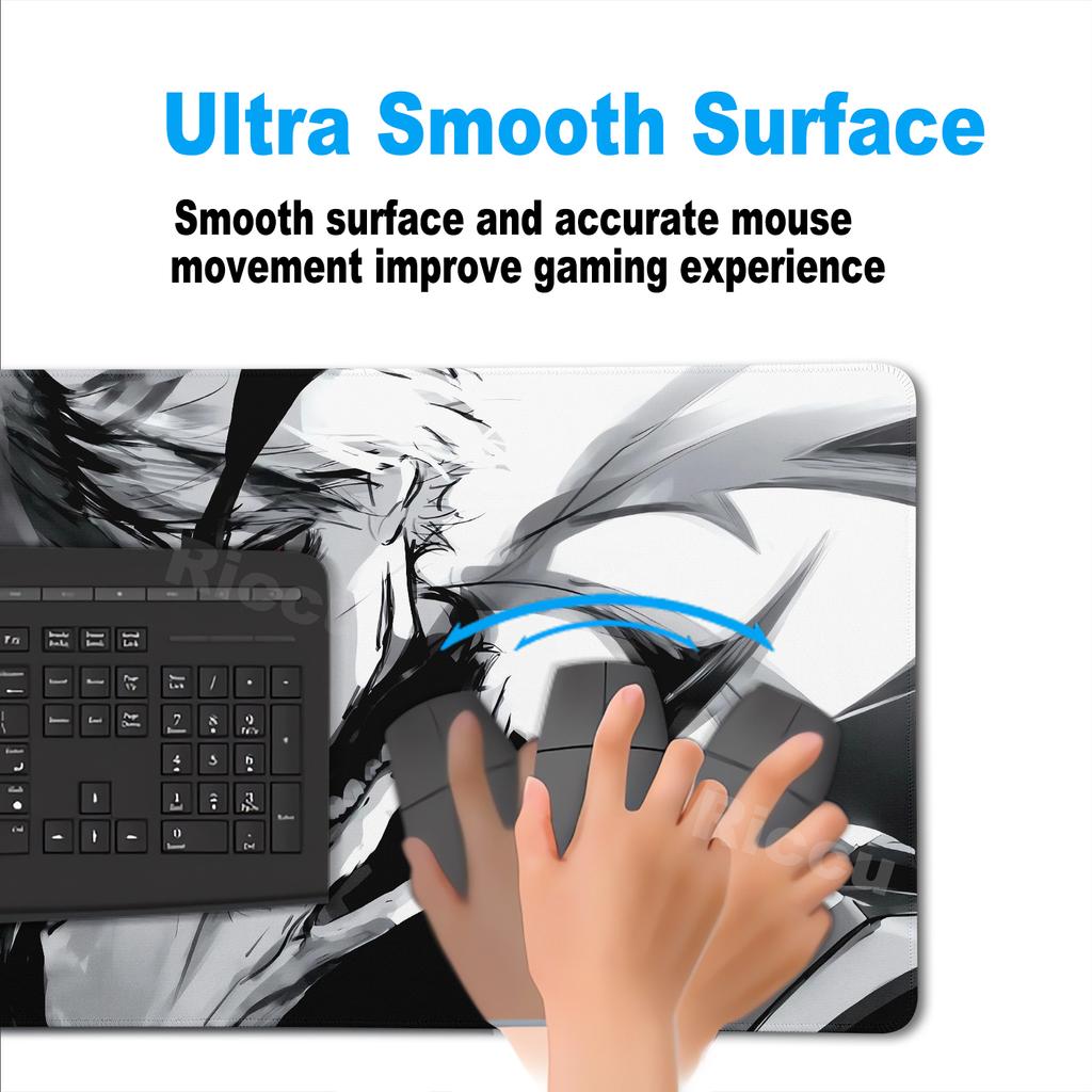Black White Anime Desk Mat Tokyo Ghoul Mousepad Kaneki Ken Computer Gamer Non-slip Mouse Pad HD XXL PC Keyboard Desk Pad Playpad