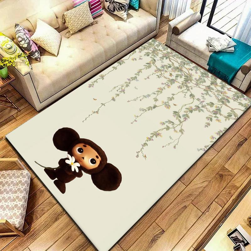 Cheburashka Carpet Rug for Living Room Bedroom Home Sofa Decoration,Kids play Nonslip Floor Mat