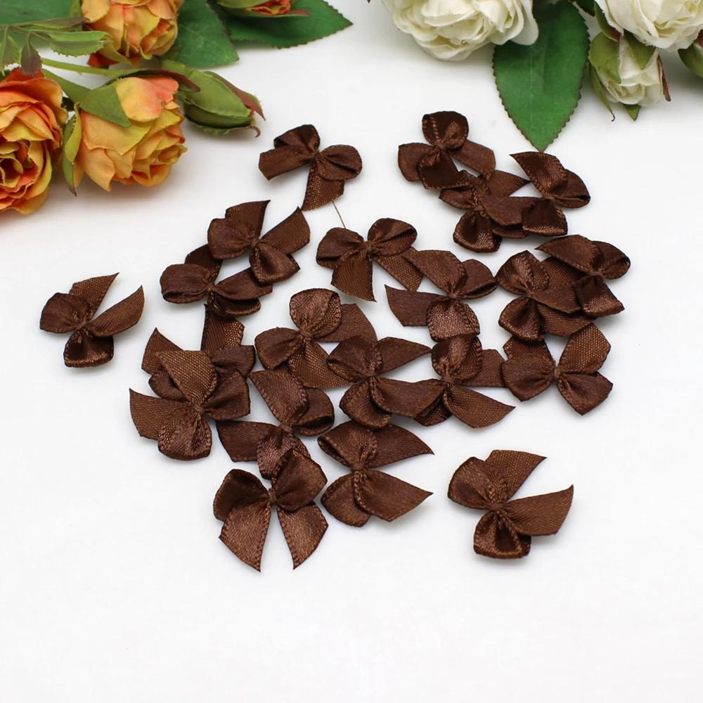 

50-100 шт./упак. 2*2,5 см Маленький ДаКрон Ленточный Бант Цветок Декор для Поделок Ручная Работа DIY Декор для Вечеринки Цветные Ленточные Банты 200pcs