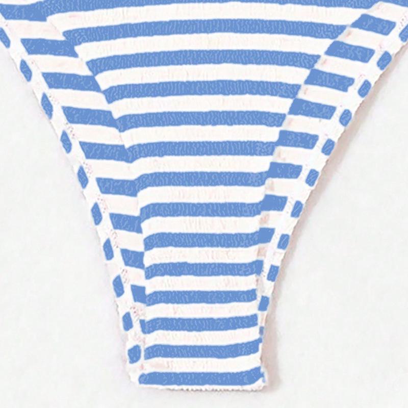 2025 European & American Print Stripe Triangle Bikini - Sexy Beach & Hot Spring Women's Swimsuit