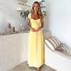 French Long Dress Slim Waist Thin Skirt Temperament Casual Solid Color Dress Summer