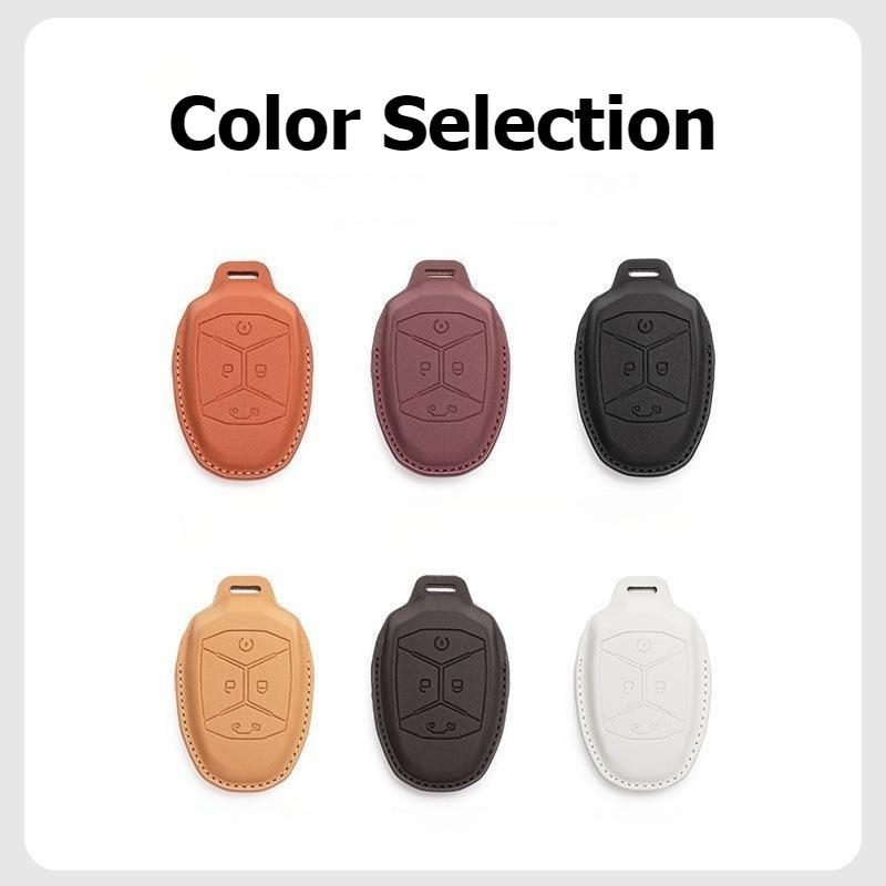 For Lynk & Co 08 01 02 03 05 06 09 Car Key Case Nappa Leather Remote Keychain Shell Protective Cover Key Protector Accessories
