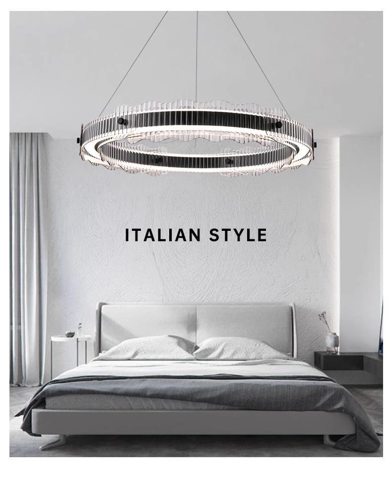 Nordic Minimalist Chandelier: Modern Glass Light for Living Room, Bedroom, Study, or Restaurant