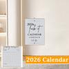 2026 Wall Calendar Minimalist Style Monthly Planner Home Wall Hanging Date Organizer