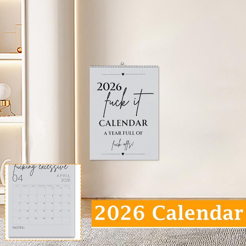 2026 Wall Calendar Minimalist Style Monthly Planner Home Wall Hanging Date Organizer