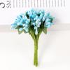 12 Piezas/Lote Flor Artificial Baya Estambre Bordado Hecho a Mano Decoración de Boda Decoración de Navidad Accesorios para Corona de Flores DIY