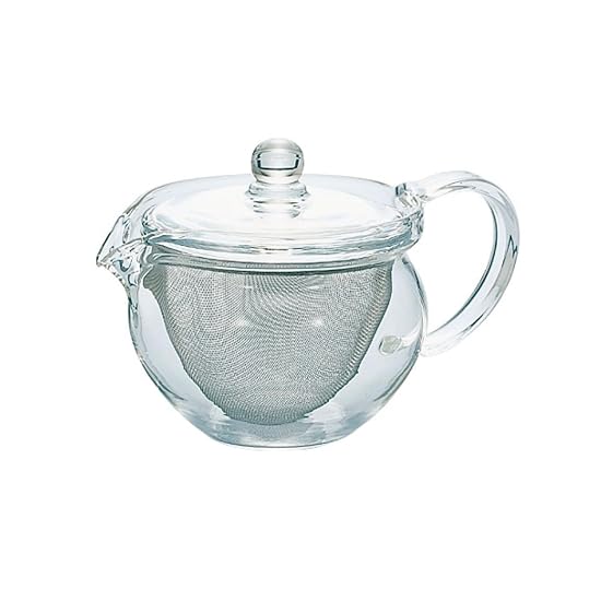 HARIO Chacha Kyusu Maru Heat-Resistant Glass Teapot, Practical Capacity 300ml, CHJMN-30T 300mL - B000NVMC4I