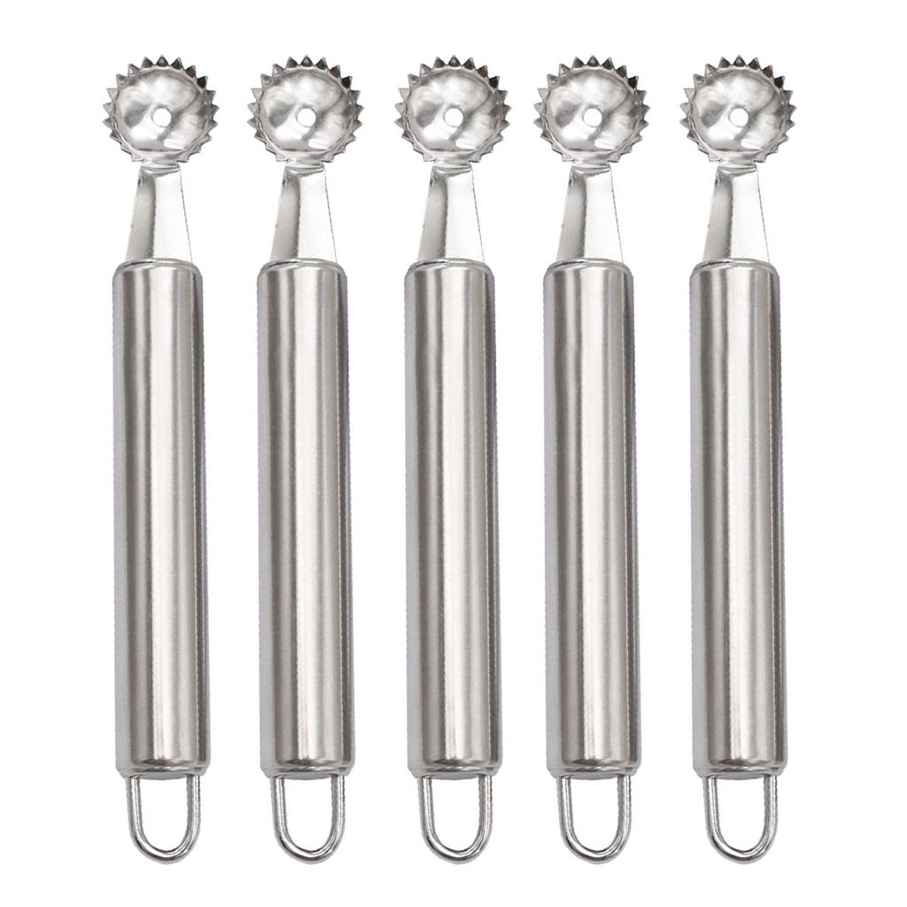 Pack of 5 Handy Fruit Stem Remover Convenient Pineapple Tomato Corer Stainless Steels Cherry Tomatoes Vegetables Hullers
