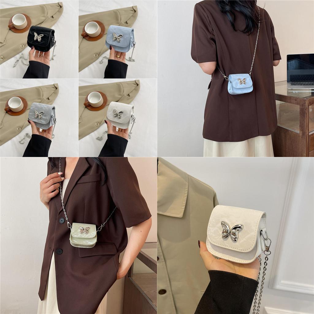 Chic Pu Saddle Bag For Women With Stylish Butterfly Design In Various Colors