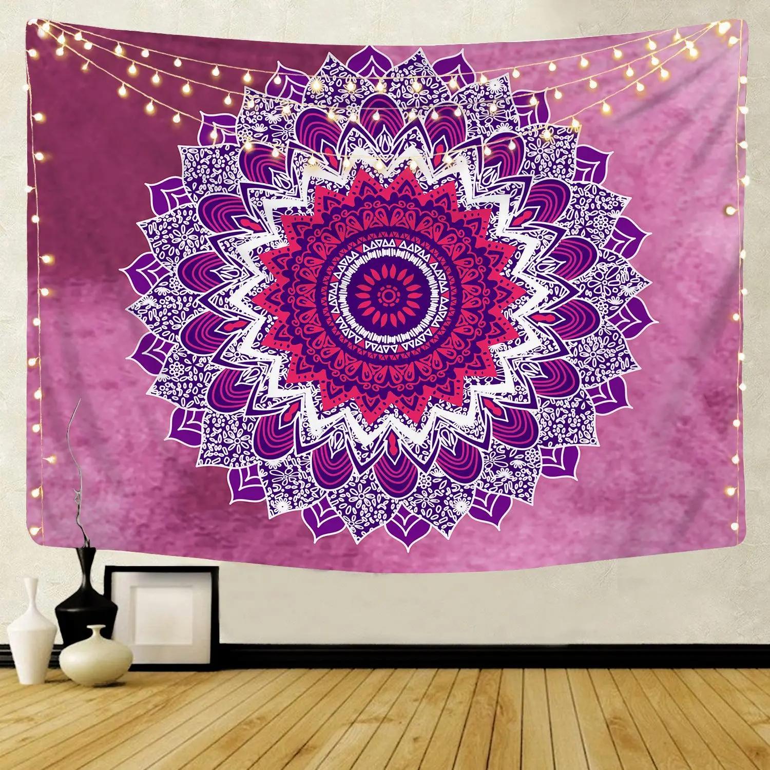 unframed Mandala Tapestry Wall Hanging Boho Decor Wall Cloth Tapestries Psychedelic Hippie Night Moon Tapestry Mandala Wall Carp 100X70CM