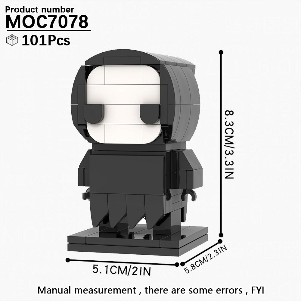 MOOXI New Halloween Horror Movie Games BrickHeadzed Children Toy MOC Brick Gift Assembly Model Kit For Adults Building Block Set
