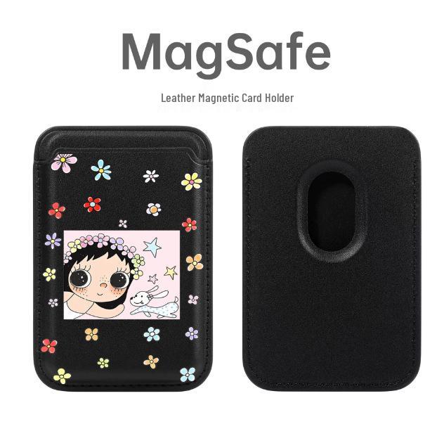 Huahua Xiaoyu MagSafe Leather Card Holder for Apple Cases