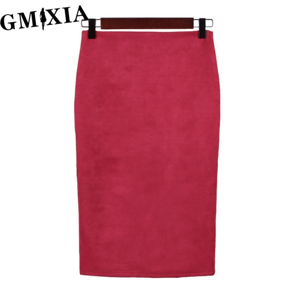 

GMXIA Жіночі Модні Повсякденні Однотонні Спідниці з Принтом Літо Весна M червоний